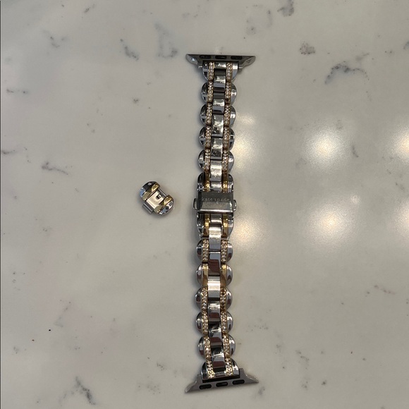 kate spade Two-Tone Silver and Gold Rhinestone Smartwatch Bracelet - Picture 6 of 6